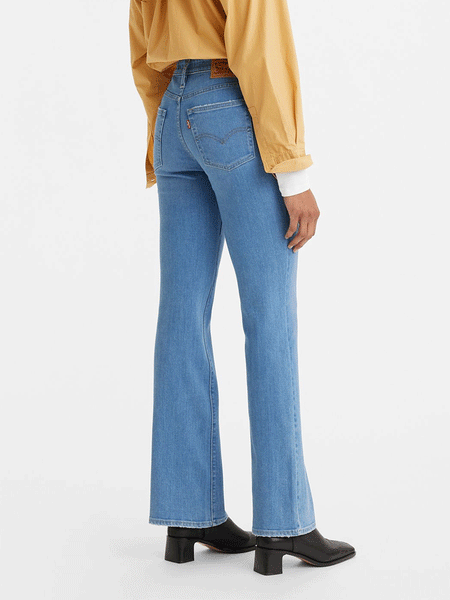 Levi's 187590086 Womens 725 High Rise Bootcut Jeans Tribeca Sun back view. If you need any assistance with this item or the purchase of this item please call us at five six one seven four eight eight eight zero one Monday through Saturday 10:00a.m EST to 8:00 p.m EST