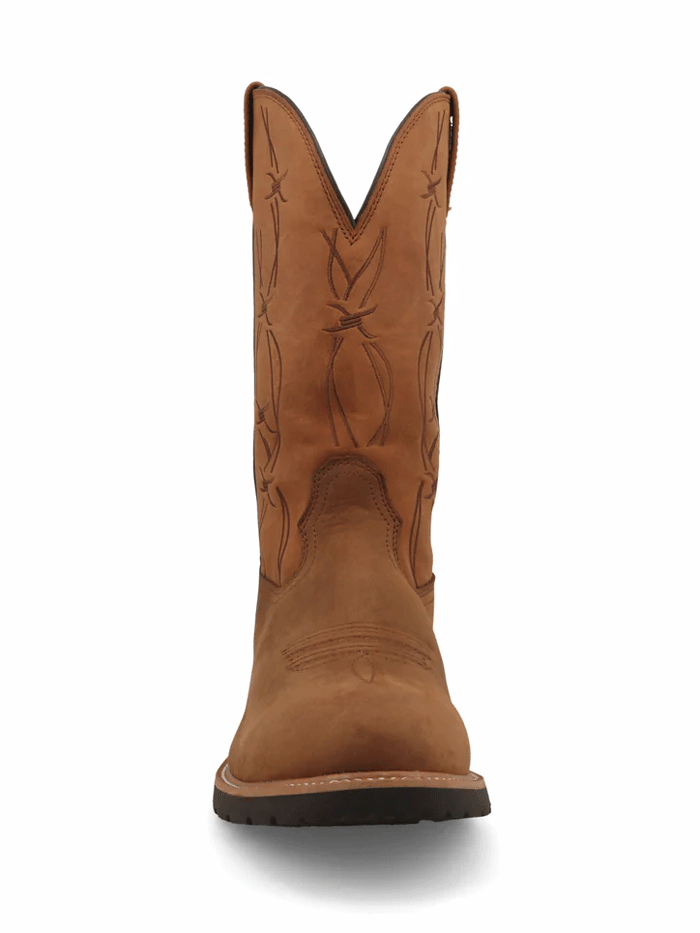 Twisted X MXBNW09 Mens Round Nano Toe Western Work Boot Brown front and side view. If you need any assistance with this item or the purchase of this item please call us at five six one seven four eight eight eight zero one Monday through Saturday 10:00a.m EST to 8:00 p.m EST