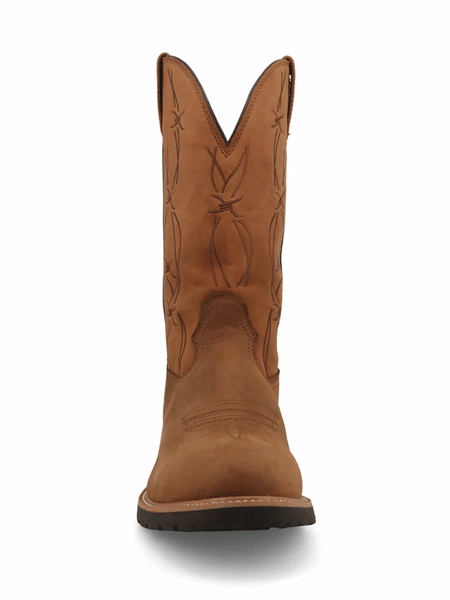 Twisted X MXBNW09 Mens Round Nano Toe Western Work Boot Brown full front view. If you need any assistance with this item or the purchase of this item please call us at five six one seven four eight eight eight zero one Monday through Saturday 10:00a.m EST to 8:00 p.m EST