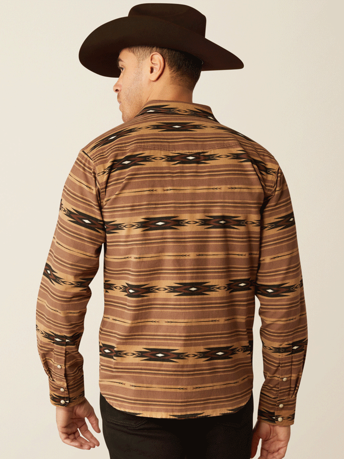 Ariat 10053874 Mens Hobart Retro Fit Shirt Pine Bark front. If you need any assistance with this item or the purchase of this item please call us at five six one seven four eight eight eight zero one Monday through Saturday 10:00a.m EST to 8:00 p.m EST