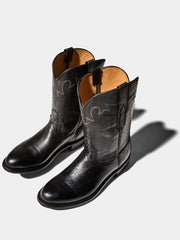 Lucchese CL6505.C2 Mens Sunset Roper Boot Black view from above. If you need any assistance with this item or the purchase of this item please call us at five six one seven four eight eight eight zero one Monday through Saturday 10:00a.m EST to 8:00 p.m EST