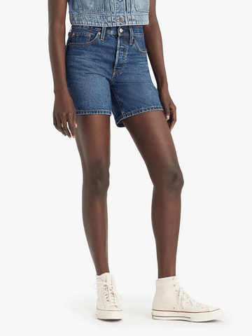 【I AM MARI】Levi Denim Shorts Medium Washed Holy Ripped Levi Jean Shorts | Upcycled by