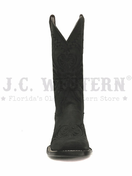 Circle G L5464 Ladies Embroidery Boot Black front view. If you need any assistance with this item or the purchase of this item please call us at five six one seven four eight eight eight zero one Monday through Saturday 10:00a.m EST to 8:00 p.m EST