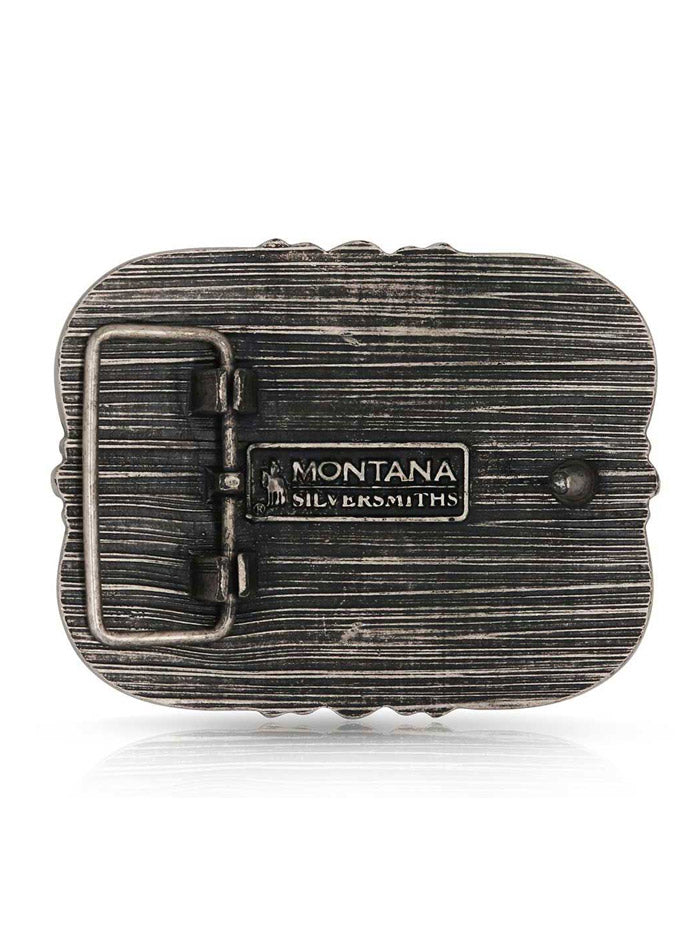 Montana Silversmiths A1034S Soaring Freedom Buckle Antique Silver front view. If you need any assistance with this item or the purchase of this item please call us at five six one seven four eight eight eight zero one Monday through Saturday 10:00a.m EST to 8:00 p.m EST
