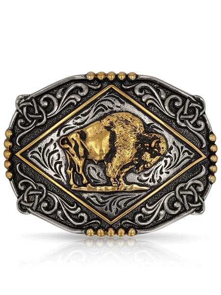 Montana Silversmiths A1036P Majestic Valor Buckle Antique Silver front view. If you need any assistance with this item or the purchase of this item please call us at five six one seven four eight eight eight zero one Monday through Saturday 10:00a.m EST to 8:00 p.m EST