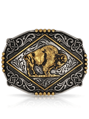 Montana Silversmiths A1036P Majestic Valor Buckle Antique Silver front view. If you need any assistance with this item or the purchase of this item please call us at five six one seven four eight eight eight zero one Monday through Saturday 10:00a.m EST to 8:00 p.m EST