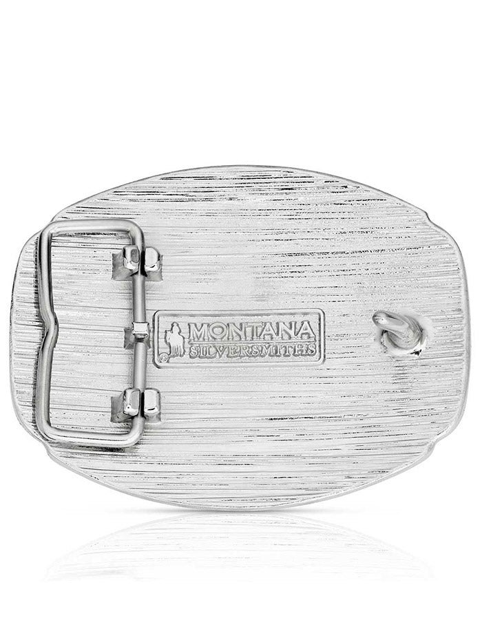 Montana Silversmiths A1047M Western Initial Buckle Silver And Gold front view. If you need any assistance with this item or the purchase of this item please call us at five six one seven four eight eight eight zero one Monday through Saturday 10:00a.m EST to 8:00 p.m EST