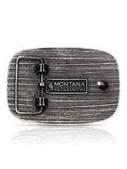 Montana Silversmiths A1049S 4-H Livestock Buckle Silver back view. If you need any assistance with this item or the purchase of this item please call us at five six one seven four eight eight eight zero one Monday through Saturday 10:00a.m EST to 8:00 p.m EST