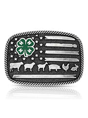 Montana Silversmiths A1049S 4-H Livestock Buckle Silver front view. If you need any assistance with this item or the purchase of this item please call us at five six one seven four eight eight eight zero one Monday through Saturday 10:00a.m EST to 8:00 p.m EST
