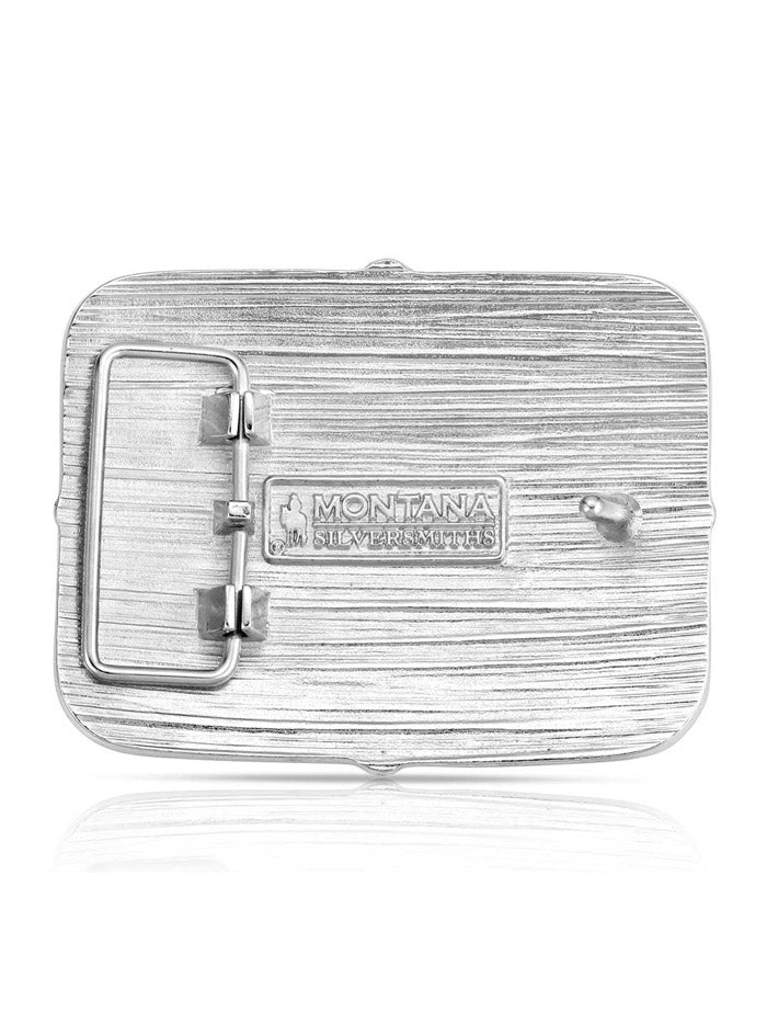 Montana Silversmiths A1078P Six Shooter Buckle Silver And Gold front view. If you need any assistance with this item or the purchase of this item please call us at five six one seven four eight eight eight zero one Monday through Saturday 10:00a.m EST to 8:00 p.m EST
