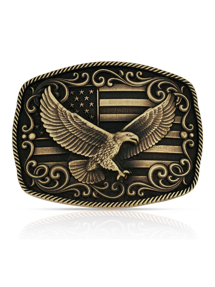 Montana Silversmiths A1088C Sentinel Buckle Bronze front view. If you need any assistance with this item or the purchase of this item please call us at five six one seven four eight eight eight zero one Monday through Saturday 10:00a.m EST to 8:00 p.m EST
