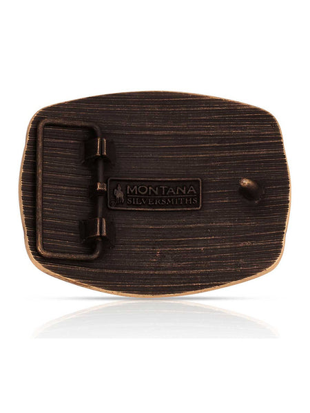 Montana Silversmiths A1088C Sentinel Buckle Bronze back view. If you need any assistance with this item or the purchase of this item please call us at five six one seven four eight eight eight zero one Monday through Saturday 10:00a.m EST to 8:00 p.m EST