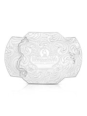 Montana Silversmiths AM55410 Wings of Valor American Made Buckle Silver back view. If you need any assistance with this item or the purchase of this item please call us at five six one seven four eight eight eight zero one Monday through Saturday 10:00a.m EST to 8:00 p.m EST