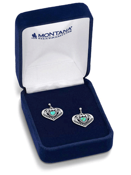 Montana Silversmiths ER6103 Womens Fierce Hearts Earrings Silver in box. If you need any assistance with this item or the purchase of this item please call us at five six one seven four eight eight eight zero one Monday through Saturday 10:00a.m EST to 8:00 p.m EST
