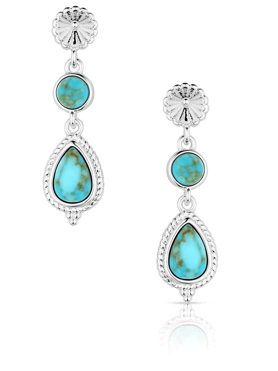Montana Silversmiths ER6107 Womens Desert Bloom Earrings Silver front view. If you need any assistance with this item or the purchase of this item please call us at five six one seven four eight eight eight zero one Monday through Saturday 10:00a.m EST to 8:00 p.m EST