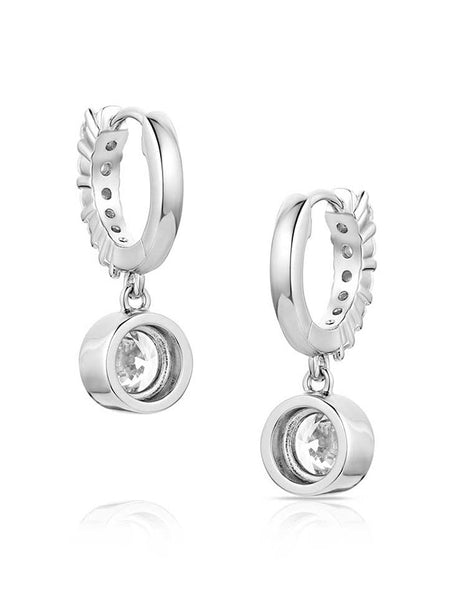 Montana Silversmiths ER6221 Womens Dew Drop Crystal Earrings Silver back view. If you need any assistance with this item or the purchase of this item please call us at five six one seven four eight eight eight zero one Monday through Saturday 10:00a.m EST to 8:00 p.m EST