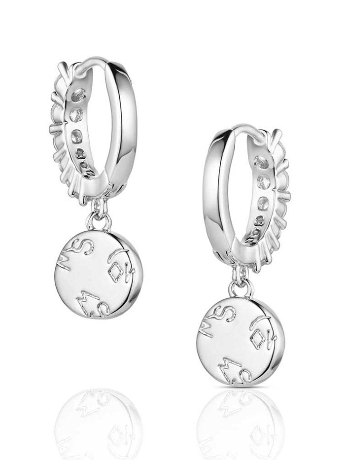 Montana Silversmiths ER6482 Womens Desert Moonlight Earrings Turquoise Silver front view. If you need any assistance with this item or the purchase of this item please call us at five six one seven four eight eight eight zero one Monday through Saturday 10:00a.m EST to 8:00 p.m EST
