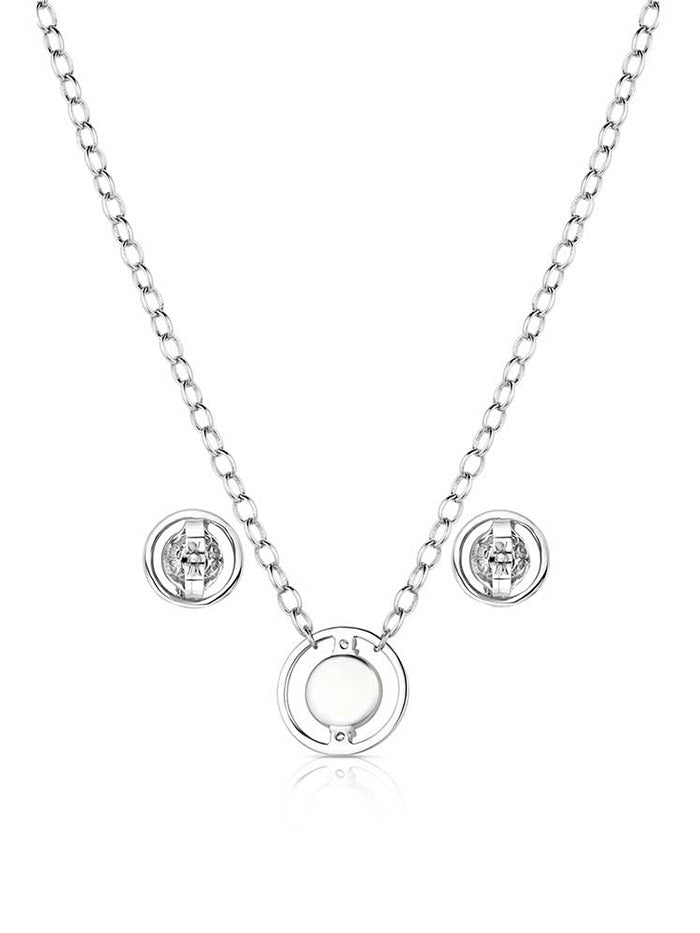 Montana Silversmiths JS6190 Womens Through the Center Jewelry Set Silver And Turquoise front view. If you need any assistance with this item or the purchase of this item please call us at five six one seven four eight eight eight zero one Monday through Saturday 10:00a.m EST to 8:00 p.m EST