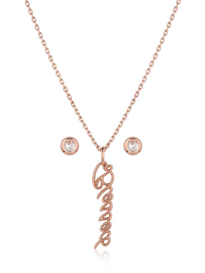 Montana Silversmiths JS6208 Womens So Blessed Jewelry Set Rose Gold front view. If you need any assistance with this item or the purchase of this item please call us at five six one seven four eight eight eight zero one Monday through Saturday 10:00a.m EST to 8:00 p.m EST
