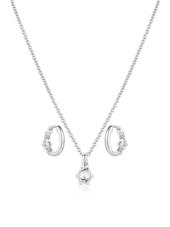 Montana Silversmiths JS6209 Womens Frosty Morning Jewelry Set Silver front view. If you need any assistance with this item or the purchase of this item please call us at five six one seven four eight eight eight zero one Monday through Saturday 10:00a.m EST to 8:00 p.m EST