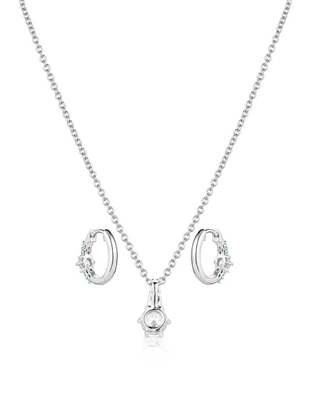Montana Silversmiths JS6209 Womens Frosty Morning Jewelry Set Silver back view. If you need any assistance with this item or the purchase of this item please call us at five six one seven four eight eight eight zero one Monday through Saturday 10:00a.m EST to 8:00 p.m EST
