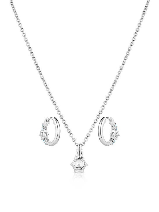 Montana Silversmiths JS6209 Womens Frosty Morning Jewelry Set Silver back view. If you need any assistance with this item or the purchase of this item please call us at five six one seven four eight eight eight zero one Monday through Saturday 10:00a.m EST to 8:00 p.m EST