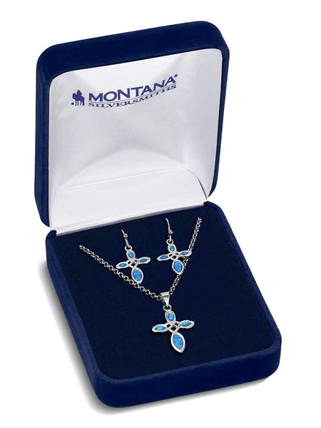 Montana Silversmiths JS6395 Womens Faith and Grace Jewelry Set Silver in box. If you need any assistance with this item or the purchase of this item please call us at five six one seven four eight eight eight zero one Monday through Saturday 10:00a.m EST to 8:00 p.m EST