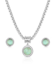 Montana Silversmiths JS6488 Womens Sage Creek Jewelry Set Silver front view. If you need any assistance with this item or the purchase of this item please call us at five six one seven four eight eight eight zero one Monday through Saturday 10:00a.m EST to 8:00 p.m EST
