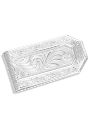 Montana Silversmiths MCL6149NF Out West Money Clip Silver back view. If you need any assistance with this item or the purchase of this item please call us at five six one seven four eight eight eight zero one Monday through Saturday 10:00a.m EST to 8:00 p.m EST
