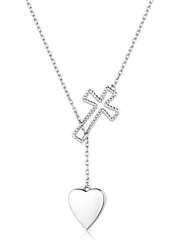 Montana Silversmiths NC6225 Womens Anchored in Love and Faith Necklace Silver back view. If you need any assistance with this item or the purchase of this item please call us at five six one seven four eight eight eight zero one Monday through Saturday 10:00a.m EST to 8:00 p.m EST
