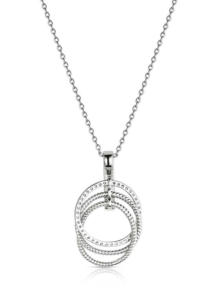 Montana Silversmiths NC6388 Womens Circle the West Necklace Silver front view. If you need any assistance with this item or the purchase of this item please call us at five six one seven four eight eight eight zero one Monday through Saturday 10:00a.m EST to 8:00 p.m EST
