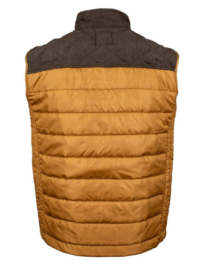 Hooey HV071TNBR Mens Packable Vest Tan And Brown front view. If you need any assistance with this item or the purchase of this item please call us at five six one seven four eight eight eight zero one Monday through Saturday 10:00a.m EST to 8:00 p.m EST