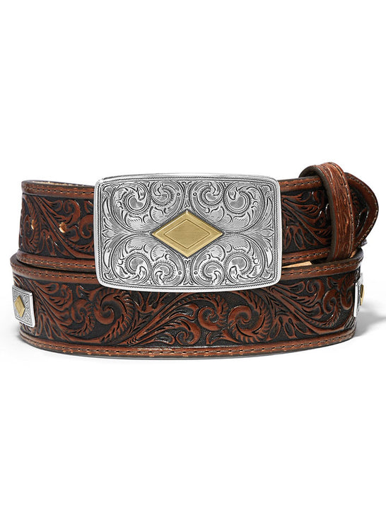 Tony Lama C42895 Mens Goldfield Belt Brown front view. If you need any assistance with this item or the purchase of this item please call us at five six one seven four eight eight eight zero one Monday through Saturday 10:00a.m EST to 8:00 p.m EST