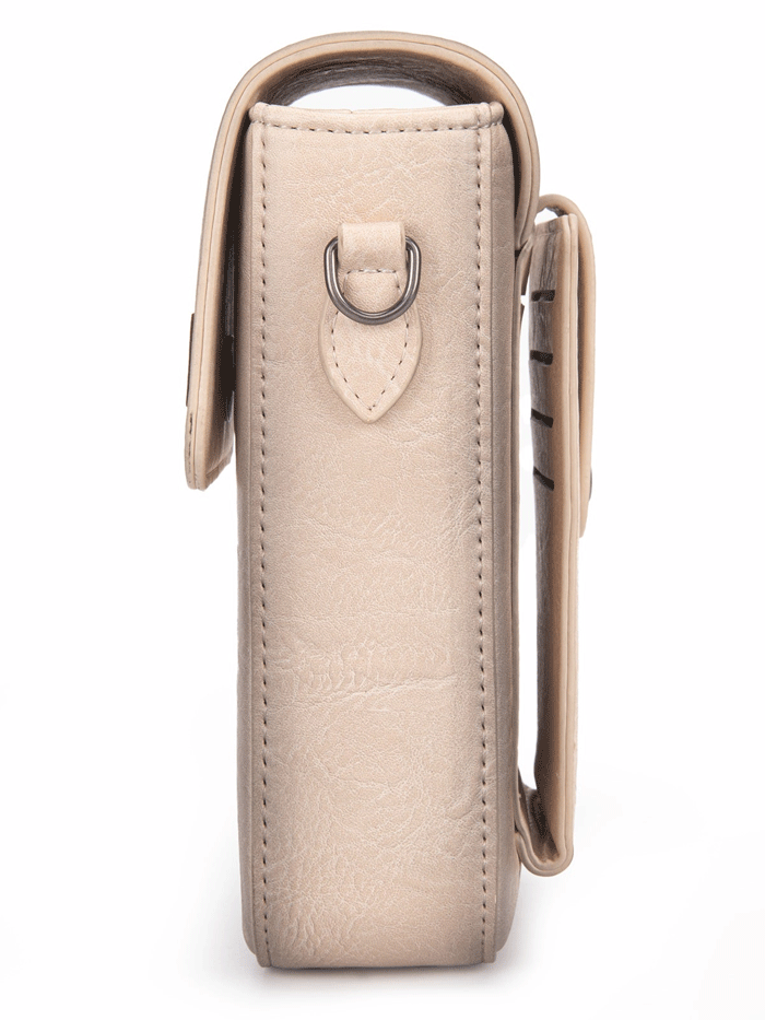 Wrangler WG118-204TN Womens Crossbody Cell Phone Purse With Back Card Slots Tan front. If you need any assistance with this item or the purchase of this item please call us at five six one seven four eight eight eight zero one Monday through Saturday 10:00a.m EST to 8:00 p.m EST

