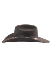 Bullhide TEXAS HOLD'EM 0872CH Premium Wool Hat Dark Brown side view. If you need any assistance with this item or the purchase of this item please call us at five six one seven four eight eight eight zero one Monday through Saturday 10:00a.m EST to 8:00 p.m EST