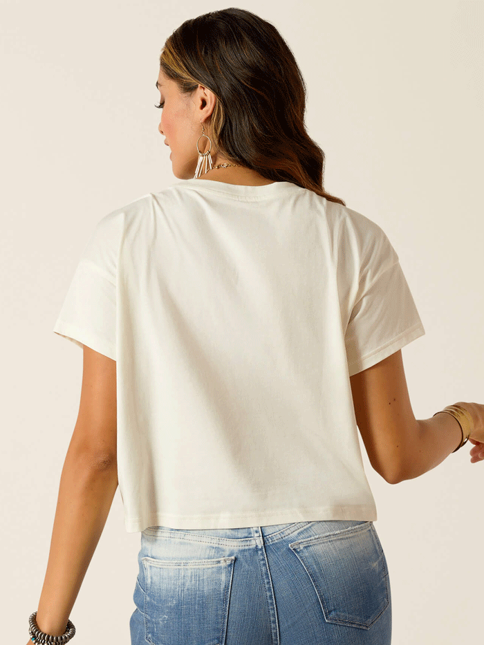 Ariat 10051497 Womens Wild Hat T-Shirt Coconut Milk Ivory front view. If you need any assistance with this item or the purchase of this item please call us at five six one seven four eight eight eight zero one Monday through Saturday 10:00a.m EST to 8:00 p.m EST