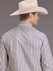 Stetson 11-001-0476-2070 Mens Long Sleeve Snap Western Shirt Ombre Stripe back view. If you need any assistance with this item or the purchase of this item please call us at five six one seven four eight eight eight zero one Monday through Saturday 10:00a.m EST to 8:00 p.m EST

