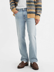 Levi's 005141867 Mens Straight Fit Stretch Jeans Only Wish Adv Medium Wash front view. If you need any assistance with this item or the purchase of this item please call us at five six one seven four eight eight eight zero one Monday through Saturday 10:00a.m EST to 8:00 p.m EST