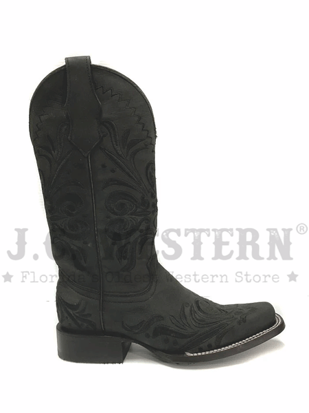 Circle G L5464 Ladies Embroidery Boot Black side view. If you need any assistance with this item or the purchase of this item please call us at five six one seven four eight eight eight zero one Monday through Saturday 10:00a.m EST to 8:00 p.m EST