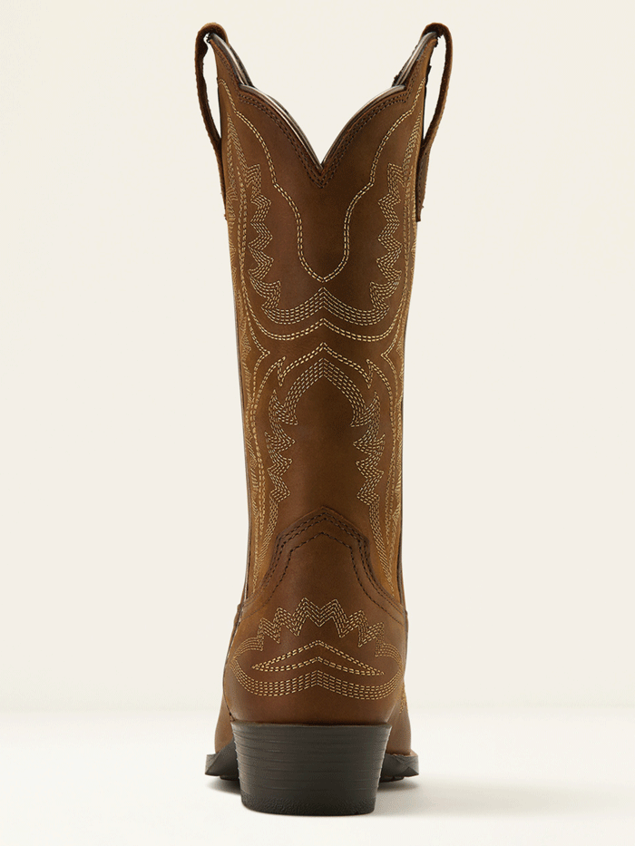 Ariat 10061138 Youth Casanova Western Boot Distressed Brown front and side view. If you need any assistance with this item or the purchase of this item please call us at five six one seven four eight eight eight zero one Monday through Saturday 10:00a.m EST to 8:00 p.m EST