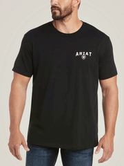 Ariat 10035630 Mens Ariat 93 Liberty T-Shirt Black frobt view. If you need any assistance with this item or the purchase of this item please call us at five six one seven four eight eight eight zero one Monday through Saturday 10:00a.m EST to 8:00 p.m EST