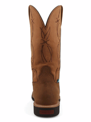 Twisted X MXBW009 Mens Waterproof Western Work Boot Brown back view. If you need any assistance with this item or the purchase of this item please call us at five six one seven four eight eight eight zero one Monday through Saturday 10:00a.m EST to 8:00 p.m EST