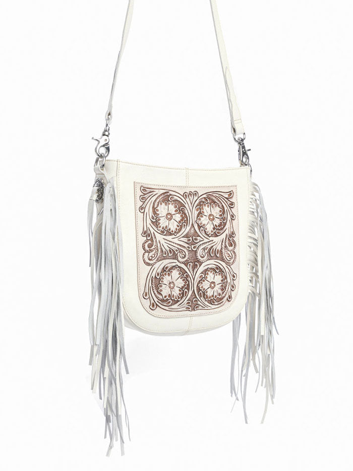 Myra Bag S-10709 Womens Winslow Creek Shoulder Bag White front view. If you need any assistance with this item or the purchase of this item please call us at five six one seven four eight eight eight zero one Monday through Saturday 10:00a.m EST to 8:00 p.m EST