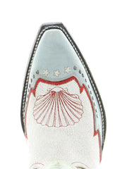 Old Gringo L4073-2 Womens CORALINE Leather Boot Taupe Teal toe view. If you need any assistance with this item or the purchase of this item please call us at five six one seven four eight eight eight zero one Monday through Saturday 10:00a.m EST to 8:00 p.m EST