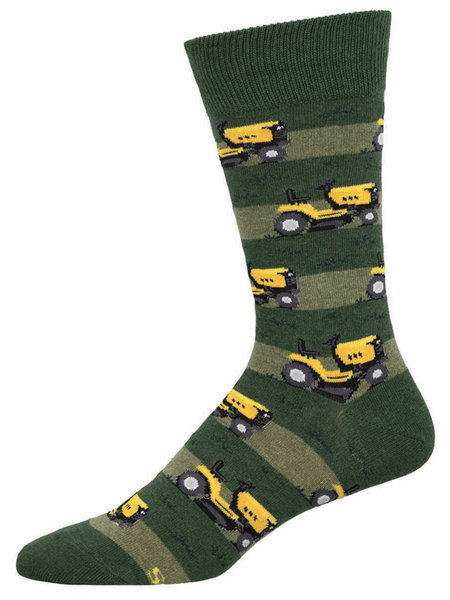 Socksmith MNC3375-GHT Mens Lawn Mower Socks Green Heather side view. If you need any assistance with this item or the purchase of this item please call us at five six one seven four eight eight eight zero one Monday through Saturday 10:00a.m EST to 8:00 p.m EST