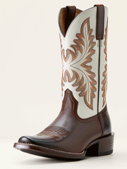 Ariat 10053762 Mens Renegade Cowboy Boot Crema Mahogany front and side view. If you need any assistance with this item or the purchase of this item please call us at five six one seven four eight eight eight zero one Monday through Saturday 10:00a.m EST to 8:00 p.m EST