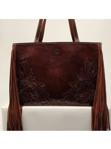 Ariat A770009302 Womens Victoria Collection Tote Brown front view. If you need any assistance with this item or the purchase of this item please call us at five six one seven four eight eight eight zero one Monday through Saturday 10:00a.m EST to 8:00 p.m EST
