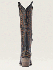 Ariat 10042447 Womens Casanova Western Boot Brooklyn Black back view. If you need any assistance with this item or the purchase of this item please call us at five six one seven four eight eight eight zero one Monday through Saturday 10:00a.m EST to 8:00 p.m EST