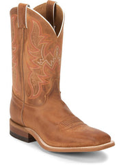 Justin BR735 Mens AUSTIN Western Boot Distressed Cognac outer side / front view. If you need any assistance with this item or the purchase of this item please call us at five six one seven four eight eight eight zero one Monday through Saturday 10:00a.m EST to 8:00 p.m EST