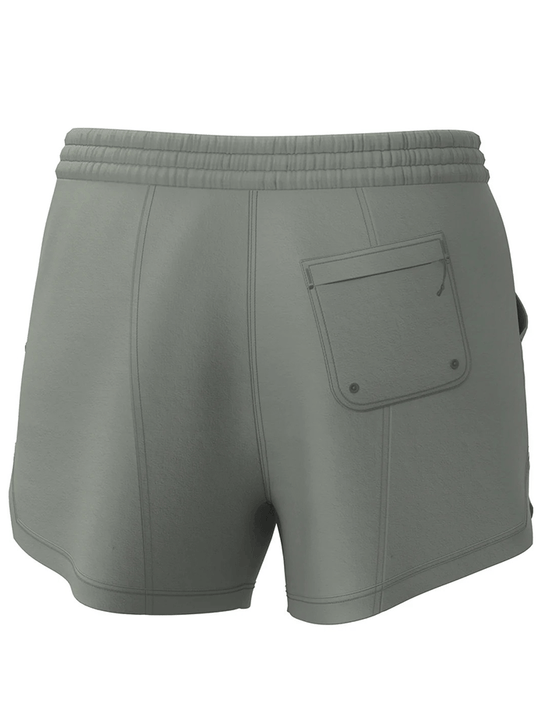 Local Girl Outfitters L5160001-SGE Womens Volley Shorts Sage back view. If you need any assistance with this item or the purchase of this item please call us at five six one seven four eight eight eight zero one Monday through Saturday 10:00a.m EST to 8:00 p.m EST
